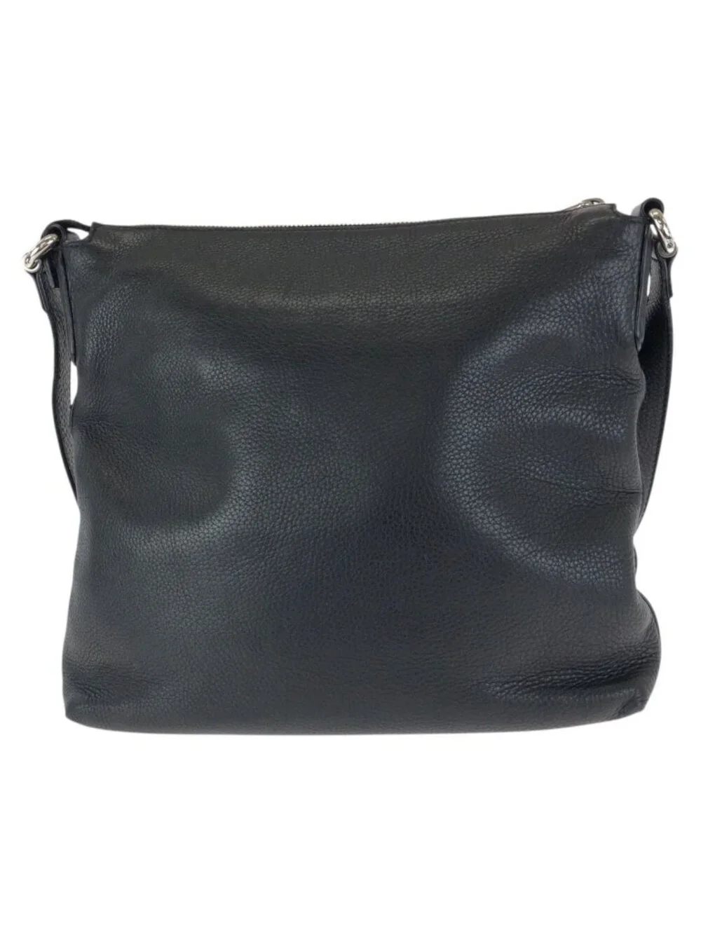 Gucci Interlocking Black Silver Leather Shoulder